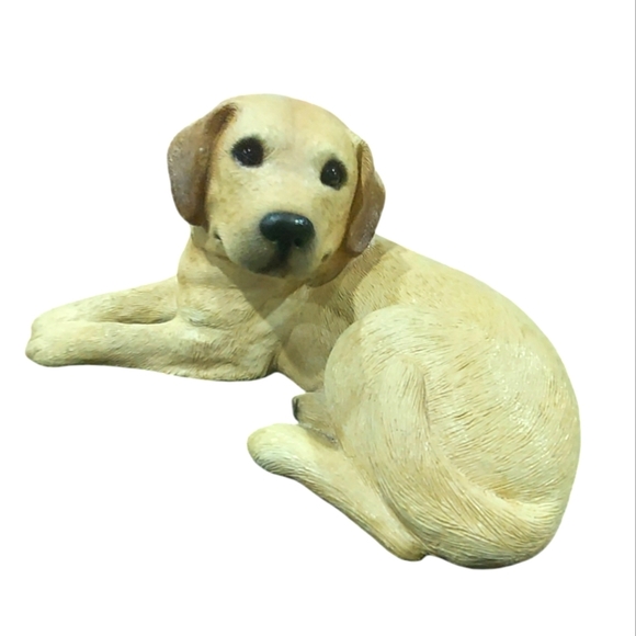 Vintage 1984 Sandra Brue Sandicast Yellow Labrador Sculpture - Picture 1 of 4